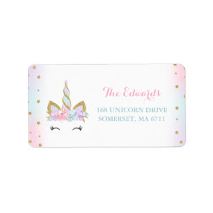 Magische Unicorn Adresetiketten Unicorn Etiket