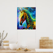 Magische Unicorn afdrukbare Art High Quality Digit Poster (Keuken)