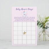 Magische Unicorn Baby shower Bingo Game (Staand voorkant)