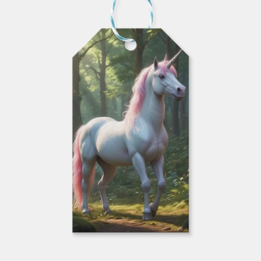 Magische Unicorn Birthday Cadeaulabel (Voorkant)