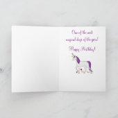 Magische Unicorn Birthday Kaart (Binnen)