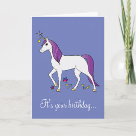 Magische Unicorn Birthday Kaart