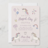 Magische Unicorn Birthday Kaart (Voorkant)