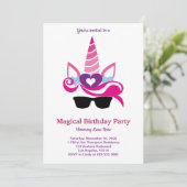 Magische Unicorn Birthday Kaart (Staand voorkant)