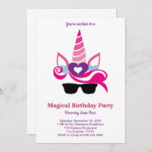 Magische Unicorn Birthday Kaart (Voorkant / Achterkant)