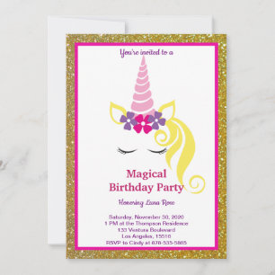 Magische Unicorn Birthday Kaart