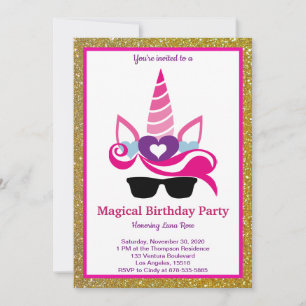 Magische Unicorn Birthday Kaart