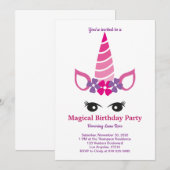 Magische Unicorn Birthday Kaart (Voorkant / Achterkant)