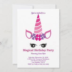 Magische Unicorn Birthday Kaart