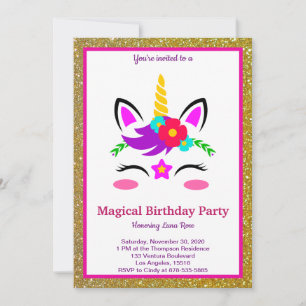 Magische Unicorn Birthday Kaart