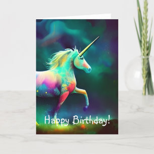 Magische Unicorn, Birthday Kaart