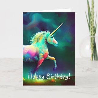 Magische Unicorn, Birthday Kaart