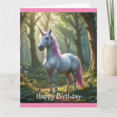 Magische Unicorn Birthday Kaart (Voorkant)