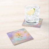 Magische Unicorn Birthday Kartonnen Onderzetters (Insitu)