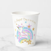 Magische Unicorn Birthday Papieren Bekers (Voorkant)