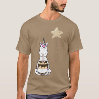 Magische Unicorn Birthday Party Chocolate Cake T-shirt