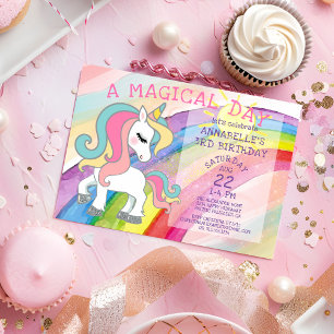 Magische Unicorn Birthday Rainbow Fairytale Kaart