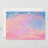 Magische Unicorn Birthday Rainbow Fairytale Kaart (Achterkant)