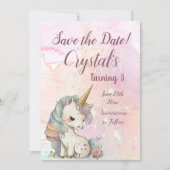 Magische Unicorn Birthday Save The Date (Voorkant)