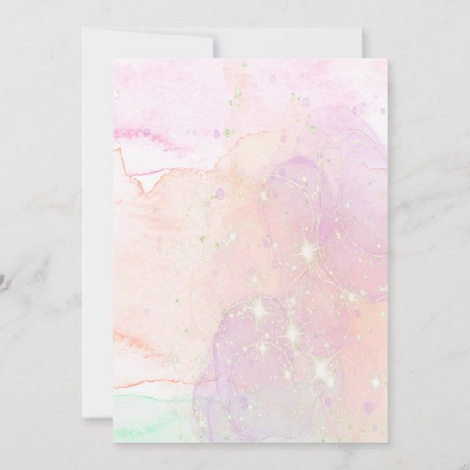 Magische Unicorn Birthday Save The Date (Achterkant)