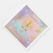 Magische Unicorn Birthday Servet (Hoek)