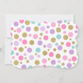 Magische Unicorn Birthday Uitnodiging Roze Gold (Achterkant)