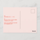 Magische Unicorn Blush Pink Birthday Party Invitat Briefkaart (Achterkant)