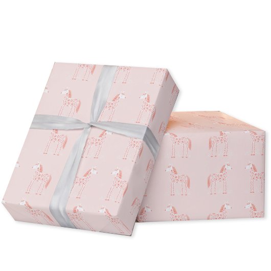 Magische Unicorn Blush Pink Cadeaupapier