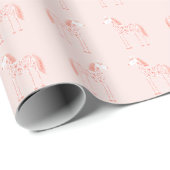 Magische Unicorn Blush Pink Cadeaupapier (Rol Hoek)