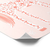 Magische Unicorn Blush Pink op maat Poster (Hoek)