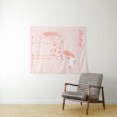 Magische Unicorn Blush Pink op maat Wandkleed (In Situ (horizontaal))