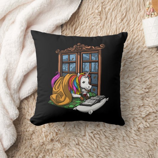 Magische Unicorn Book Reading Literature Geek Kussen (Deken)