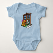 Magische Unicorn Book Reading Literature Geek Romper (Voorkant)