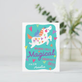 Magische Unicorn Briefkaart Size Classroom Valenti (Staand voorkant)