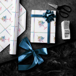 Magische Unicorn Cake | Fantastische Waterverf Cadeaupapier