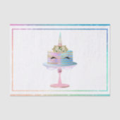 Magische Unicorn Cake | Fantastische Waterverf Tissuepapier (Voorkant)