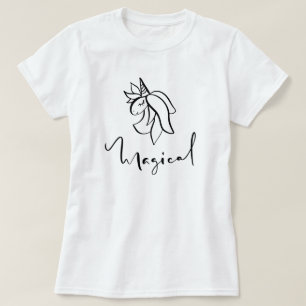 Magische Unicorn Calligraphy T-Shirt