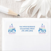 Magische Unicorn Castle Rainbow 5th Birthday Party Etiket (Insitu)