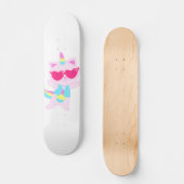 Magische unicorn Cat cartoon - Kies achterkleur Persoonlijk Skateboard (Voorkant)