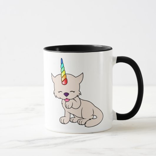 Magische Unicorn Cat = Keukenmaïs Mok (Rechts)