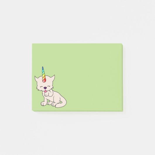 Magische Unicorn Cat = Keukenmaïs Post-it® Notes (Voorkant)