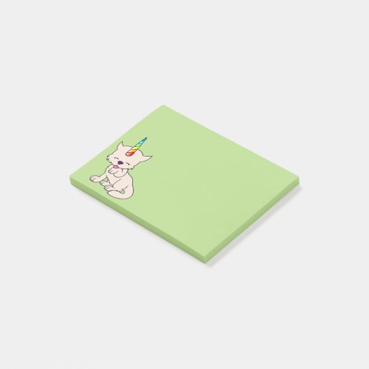 Magische Unicorn Cat = Keukenmaïs Post-it® Notes (Schuin)