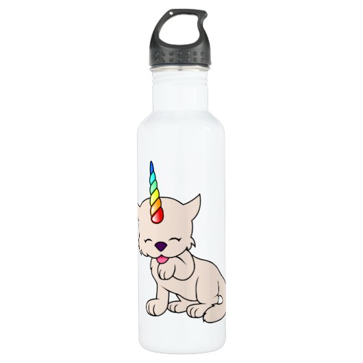 Magische Unicorn Cat = Keukenmaïs Waterfles (Voorkant)