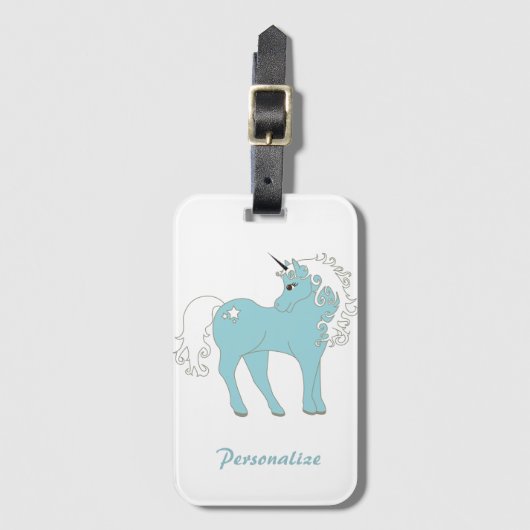 Magische Unicorn Cute en Schattig met Star Bagagelabel (Voorkant (verticaal))
