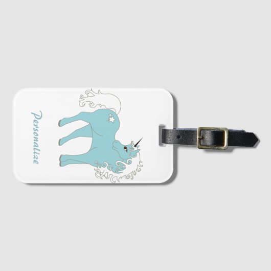 Magische Unicorn Cute en Schattig met Star Bagagelabel (Voorkant (horizontaal))