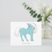 Magische Unicorn Cute en Schattig met Star Briefkaart (Staand voorkant)