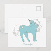 Magische Unicorn Cute en Schattig met Star Briefkaart (Voorkant / Achterkant)