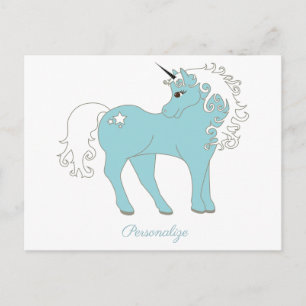 Magische Unicorn Cute en Schattig met Star Briefkaart