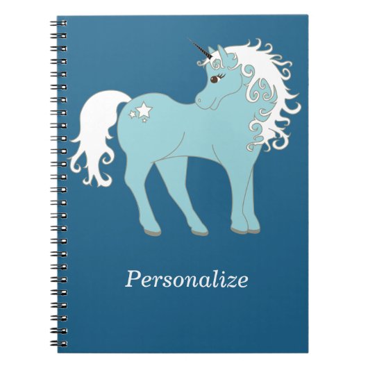 Magische Unicorn Cute en Schattig met Star Notitieboek (Voorkant)