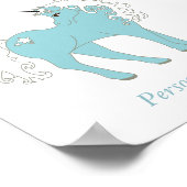 Magische Unicorn Cute en Schattig met Star Poster (Hoek)